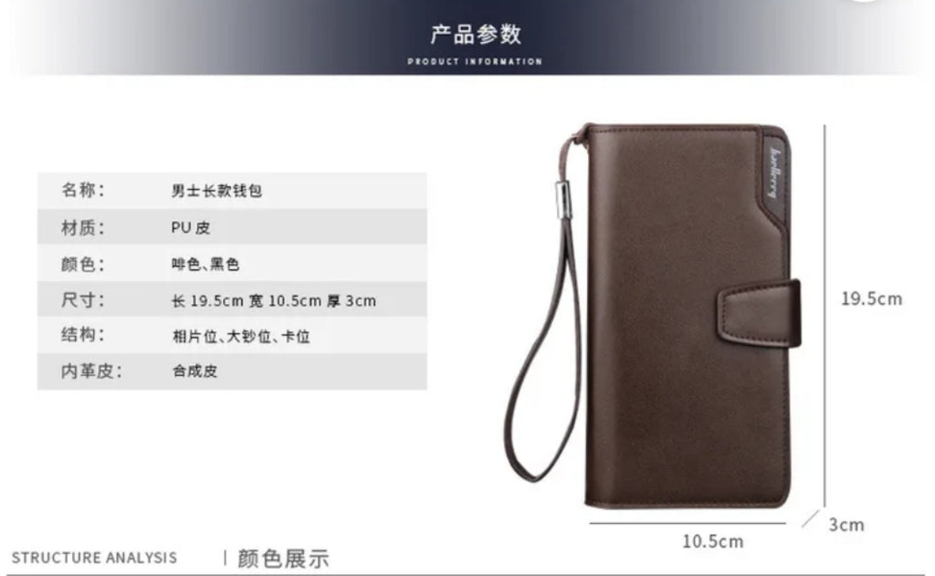 Billetera Porta Chequera Ejecutiva Baellerry Para Caballero