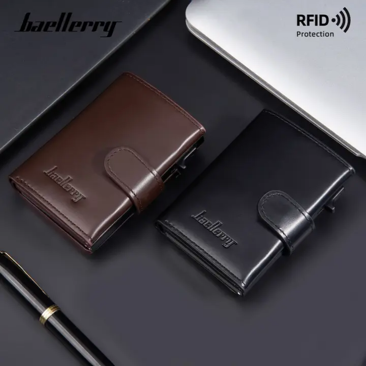 Billetera Tarjetero Inteligente Baellerry Para Caballero Moda 3